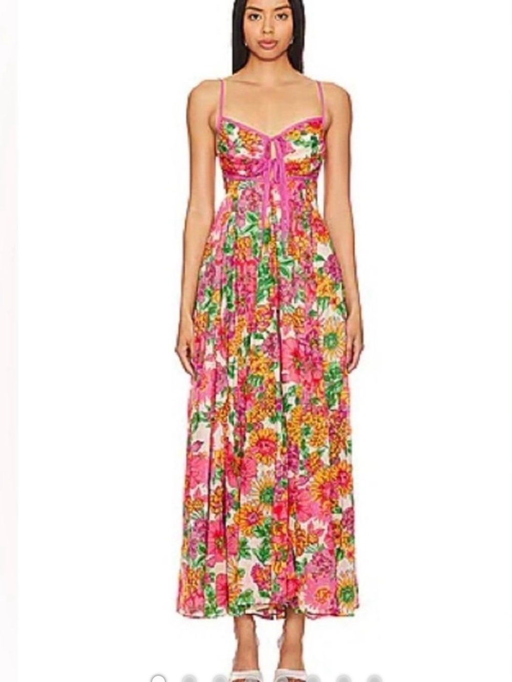 Free People Floral Pink Maxi Sundress